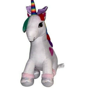 JoJo Siwa Nickelodeon Unicorn Plush White Rainbow Sparkles Animal Toy 2019 15"
